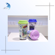 Customized printed logo Traveling Plastic Cup With Lid