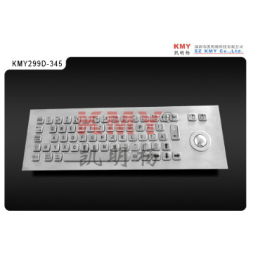 Vandalproof Ik07 Metal Keyboard Kiosk Keyboard with Trackball (KMY299D-345)