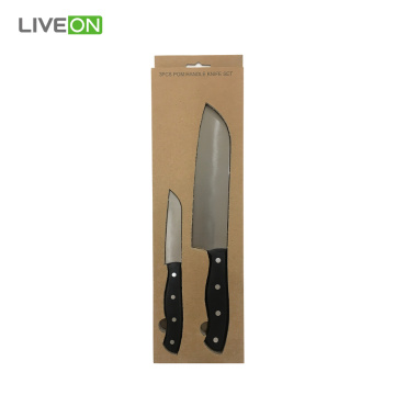 2pcs Santoku und chinesisches Küchenmesser