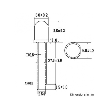 Cool White LEDs 5mm Water Clear Lens 10000-20000K