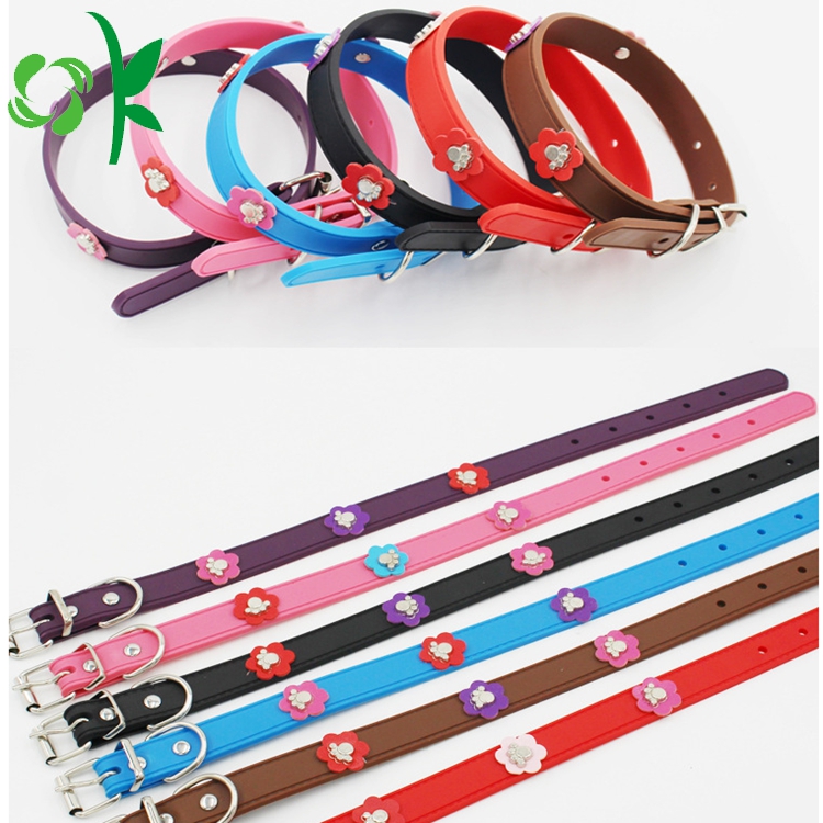 Fashion Silicone Pet Collar Flower Dog Training Collar