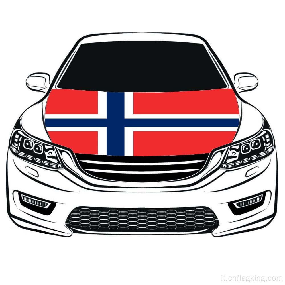 La bandiera della Coppa del Mondo Norvegia Bandiera del cofano dell&#39;auto 100 * 150 cm