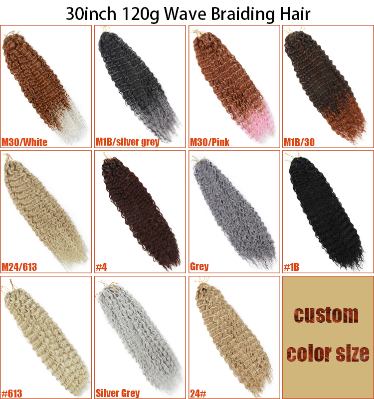 30inch Long Hair extension Curly braiding Hair Wavy braiding hair For Russia synthetic yaki