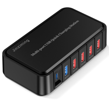 Compact 6-port PD wall charger