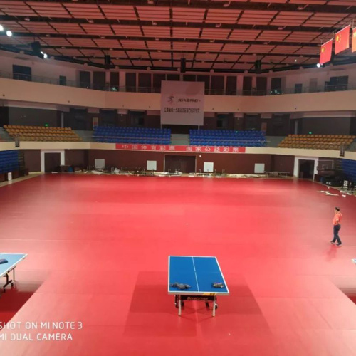 ITTF 인증서가있는 탁구 PVC 바닥