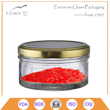Classic Design Glass Caviar Jar, Caviar Container
