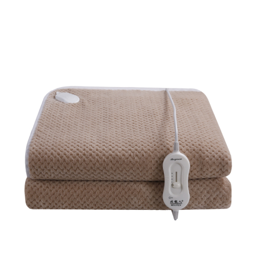 Single coral fleece electric blanket for one person