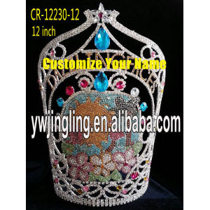 12 Inch Pageant Crown Sun Flowers Crown