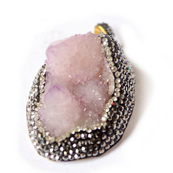 Drop Shaped Quartz Crystal Pendant