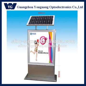 Solar LED light box with rechargeable battery