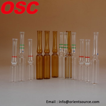 Transparent glass ampoule