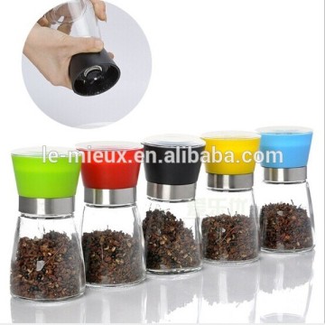 Colorful Glass Bottle Mini Pepper Grind Pepper Mills