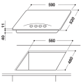 Gas Dapur Hobtop 60CM Steel Top