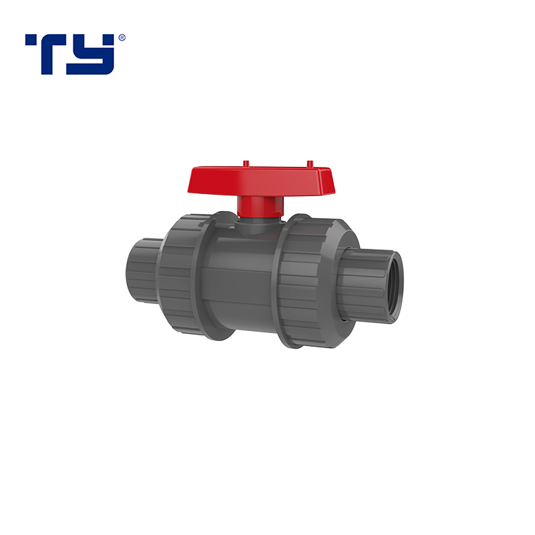 Plastic PVC Water Pipe Interface Double Union ball valve