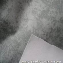 Polyester Fabric with Printed & Flocked Finish