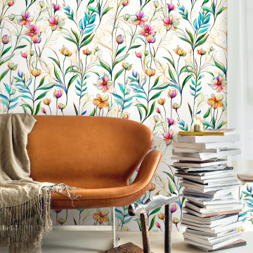 Abstract Rainbow Peel and Stick Wallpaper for Home, Kitchen, and Bathroom Decor