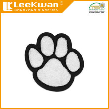 sew-on single felt paw chenille patch