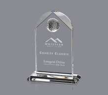 Crystal Globe on Plaque Award
