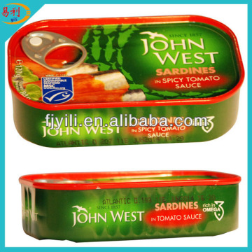 Supply 125g canned sardines in club can