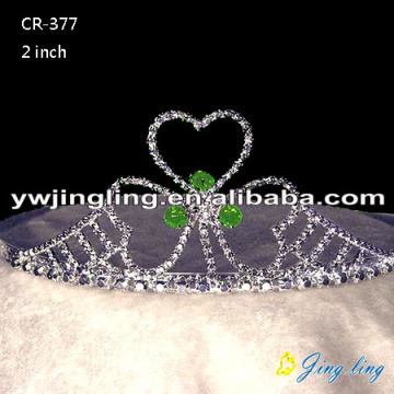 Tiaras de diamantes de imitación hoja barato