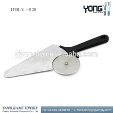 Sharp Stainless Steel Wheel Pizza Cutter and cake Server