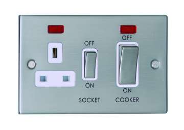 45A DP 13A Switched Socket & Neon