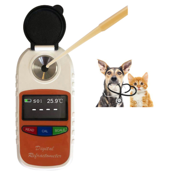 Urine Specific Gravity and Blood Serum Protein Test with Clinical Digital Refractometer