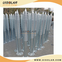 continuous welded helix ground screw anchor pile