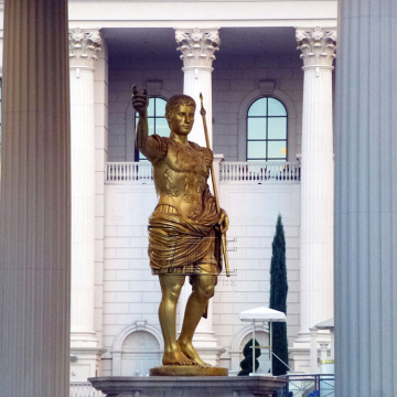 Life size famous figure sculpture bronze brass caesar statue