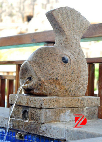 Fish granite water fountains