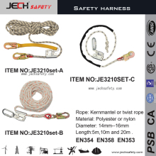 climbing lanyard set essential climbing tools 100%polyester rope CE/EN358 362
