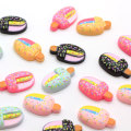 Kawaii buntes Flatback-Harz süßes Eis am Stiel Cabochon Crafts Diy Art Deco Haarspangen Dekoration Telefonabdeckung Ornament