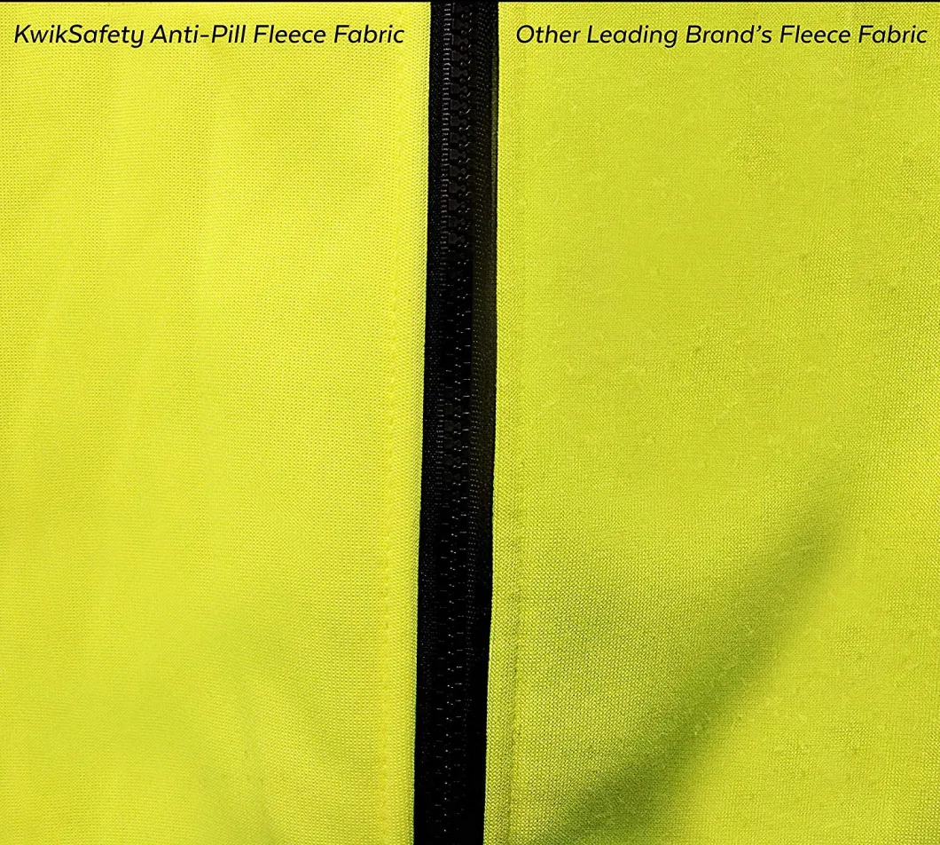 Hi Vis Fleece Hoodie Reflective Safety Construction Work Wear Security Reflector Jacket