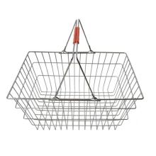 Supermarket Chrome Plated Iron Wire Shopping Basket