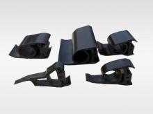 Between the door panel sealing strip