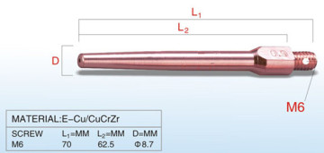 TOKINARC M6x70 Contact Tip