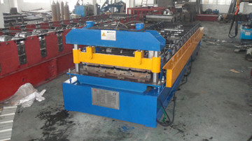 Colored wall panel forming machine