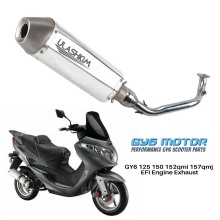 EFI Motorcycle Muffler Exhaust Full System for GY6 125 150 Scooters