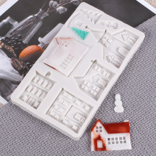 Christmas Castle Gingerbread House Silicone Fondant Mold