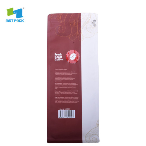 250g 500g imprimé zip lock papier d&#39;aluminium sachet en plastique d&#39;emballage de haricots de café