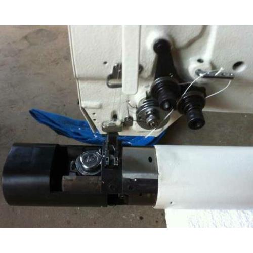 Máquina de coser de cama de cilindro de doble aguja de brazo largo para bolsas de filtro
