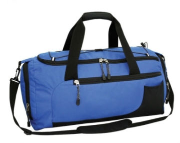 trendy gym bag with bottle pouch