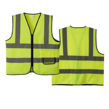 Safety vest zipper front closure