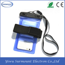 colorful clear Waterproof Bag With Armband High quality waterproof bag for samsung s6