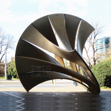 Large outdoor garden abstract art modern stainless steel seashell sculpture