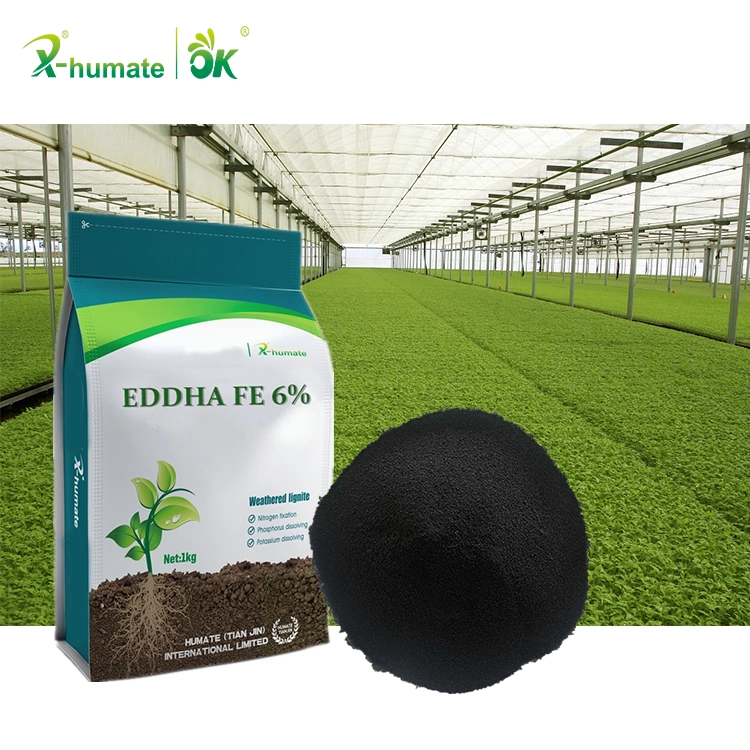 EDDHA Chelated Fe 6% Black Powder O-O 1.2/1.8/2.4/3.0/3.6/4.2/4.8/5.4