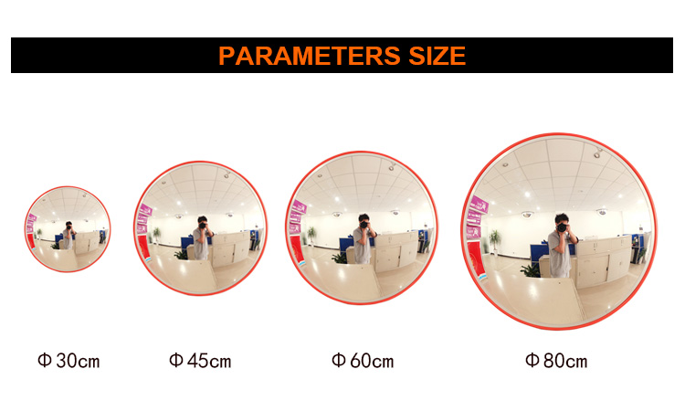 80cm High Quality With Good Price Traffic Facility Indoor Mirror, Low Price Traffic Safety Products Clear Convex Mirror