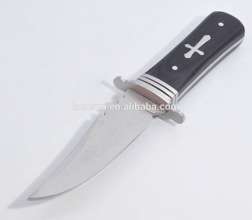 Survival Fixed Knife Hunting Rescue Ebony Handle Knife