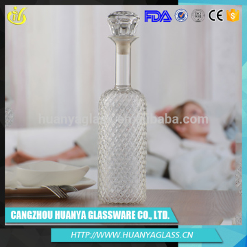 Wholesale best cheap roung shape 350ml crystal bottle, crystal wine bottle