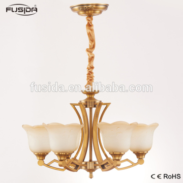 2016 Top sale Flower Novel glass shade Fancy Commercial Chandeliers Lighting with Iron Material